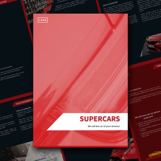 Free booklet car dealer template