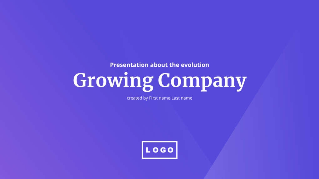 Free presentation  growing company template
