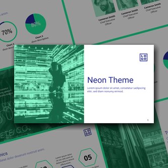 Free presentation neon template